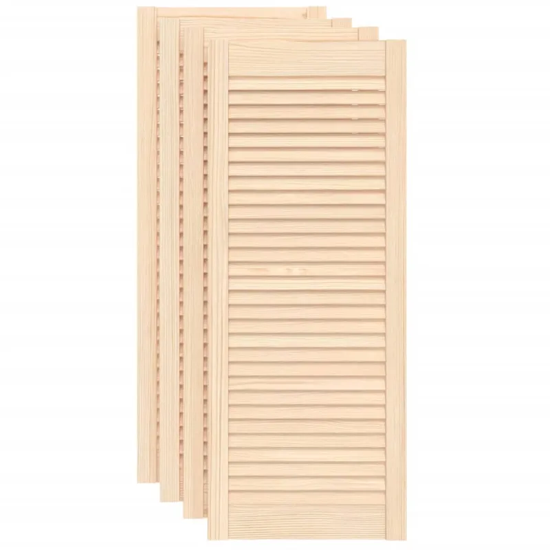 Spintelės durelės, 4vnt., 99,3x39,4cm, pušis, žaliuzių dizaino