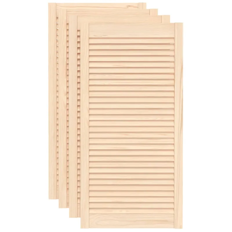 Spintelės durelės, 4vnt., 99,3x49,4cm, pušis, žaliuzių dizaino