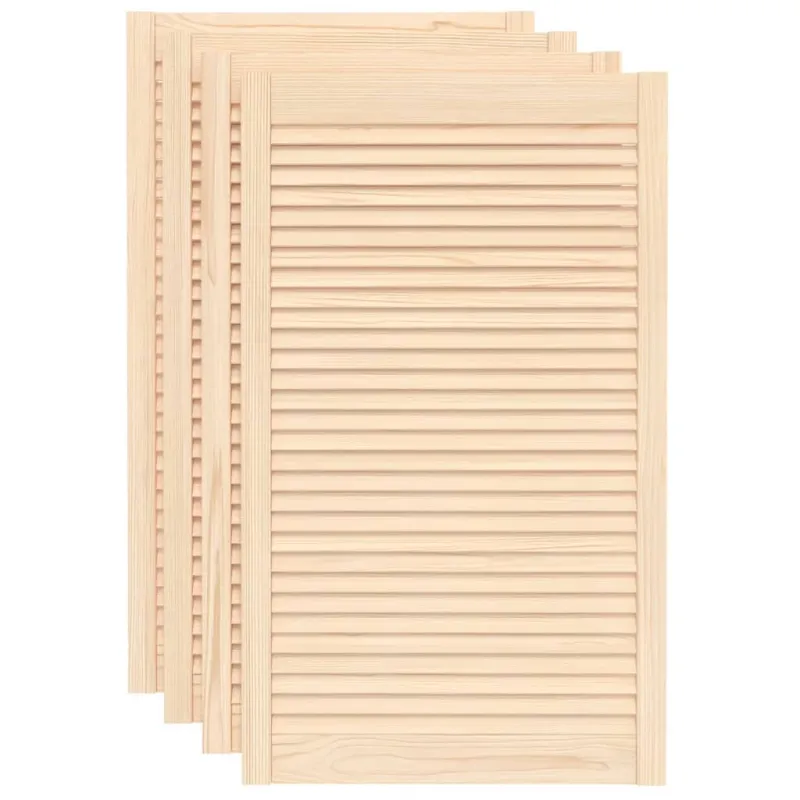 Spintelės durelės, 4vnt., 99,3x59,4cm, pušis, žaliuzių dizaino