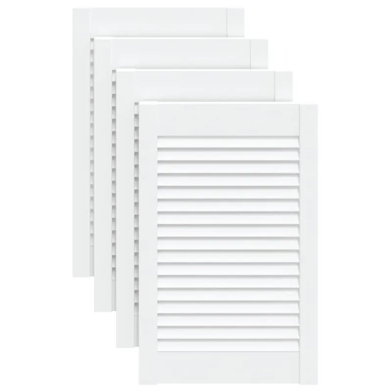 Spintelės durelės, 4vnt., baltos, 61,5x39,4cm, pušis