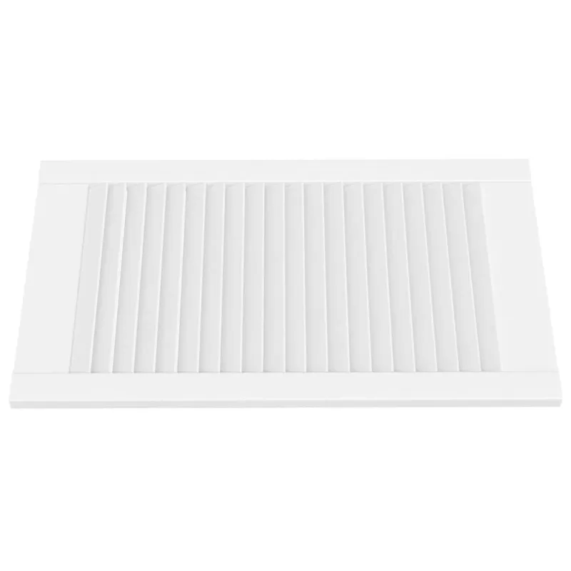 Spintelės durelės, baltos, 69x39,4cm, pušis, žaliuzių dizaino