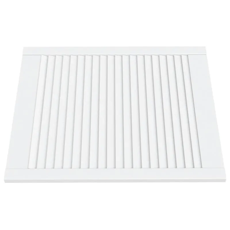 Spintelės durelės, baltos, 69x59,4cm, pušis, žaliuzių dizaino
