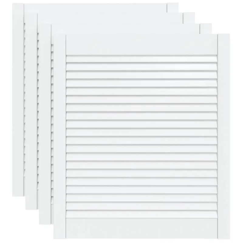 Spintelės durelės, 4vnt., baltos, 69x59,4cm, pušis