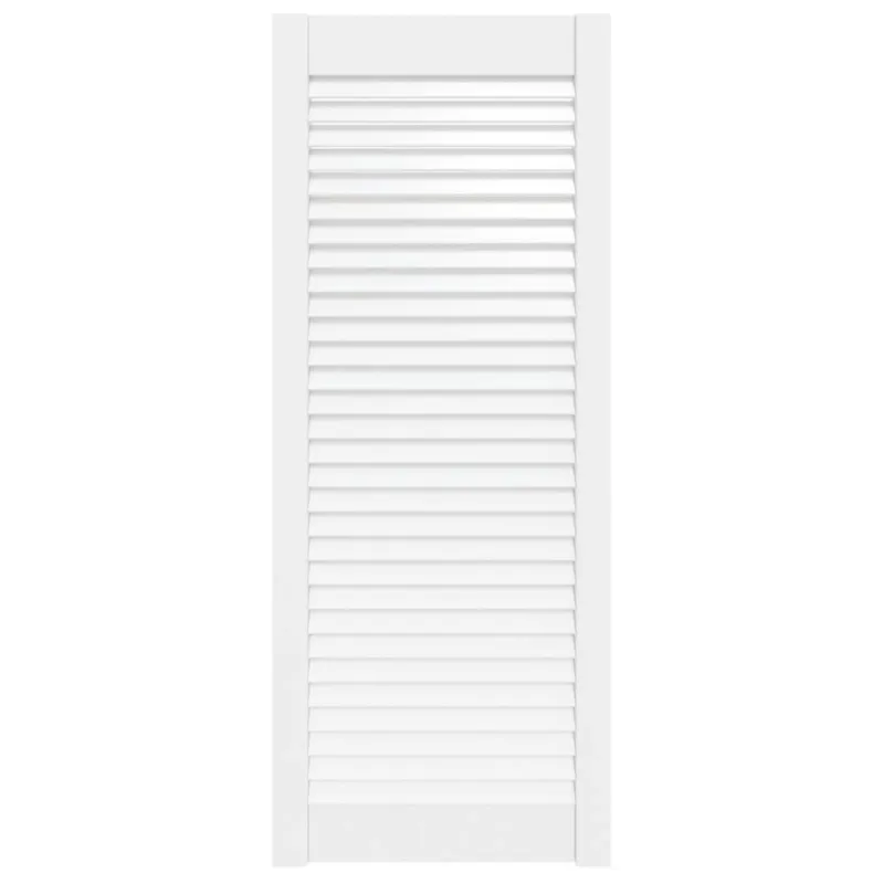 Spintelės durelės, baltos, 99,3x39,4cm, pušis, žaliuzių dizaino