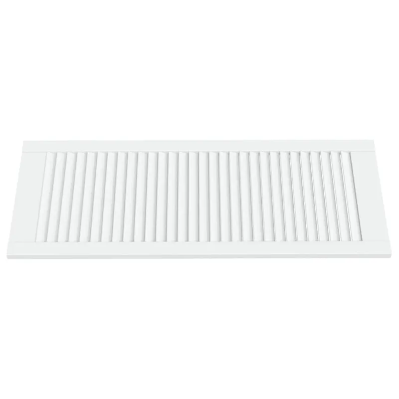 Spintelės durelės, baltos, 99,3x39,4cm, pušis, žaliuzių dizaino