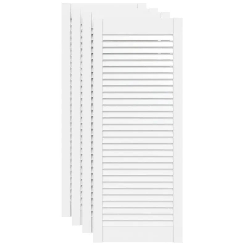 Spintelės durelės, 4vnt., baltos, 99,3x39,4cm, pušis
