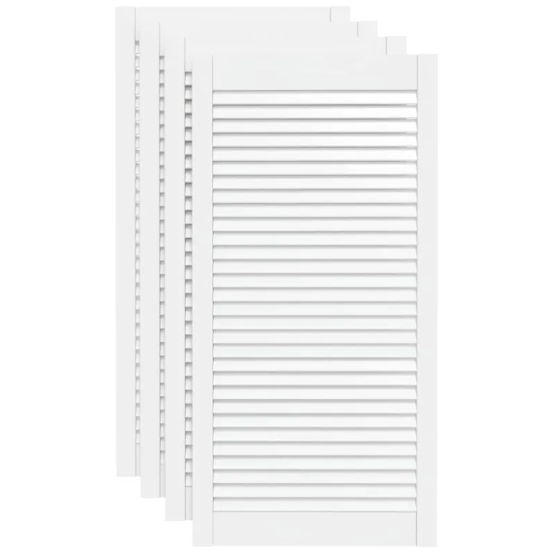 Spintelės durelės, 4vnt., baltos, 99,3x49,4cm, pušis