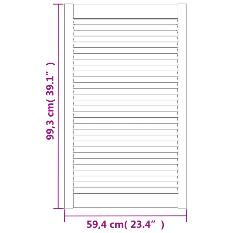 Spintelės durelės, 4vnt., baltos, 99,3x59,4cm, pušis