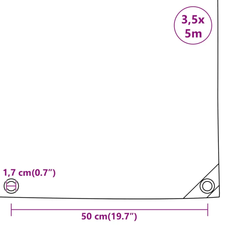 Tentas, juodos spalvos, 3,5x5m, 650g/m²
