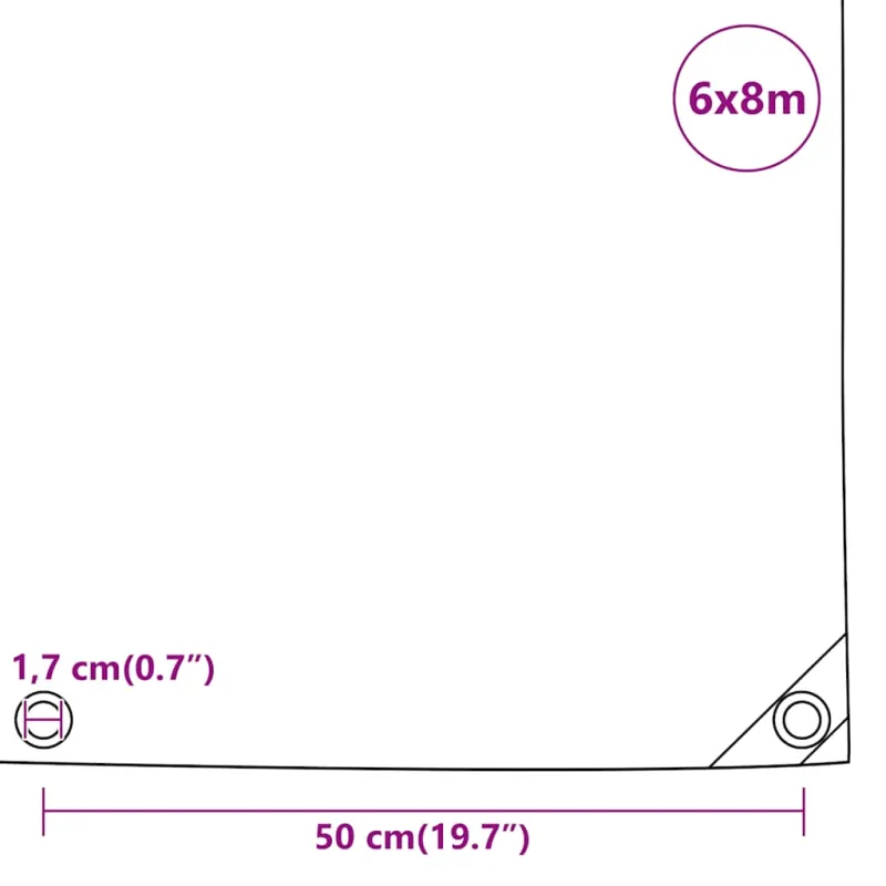 Tentas, juodos spalvos, 6x8m, 650g/m²