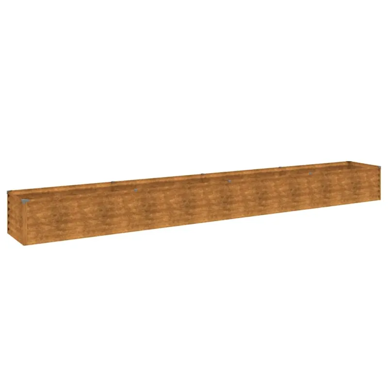 Pakeltas sodo lysvė, 386x50x36 cm, Corten plienas