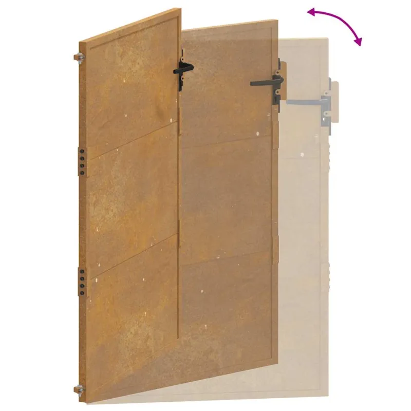 Sodo vartai, 100x125 cm, Corten plienas