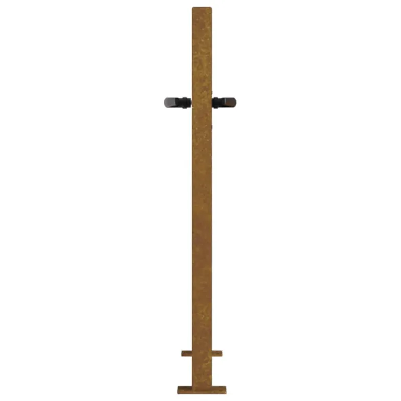 Sodo vartai, 100x75 cm, Corten plienas, medžio raštas