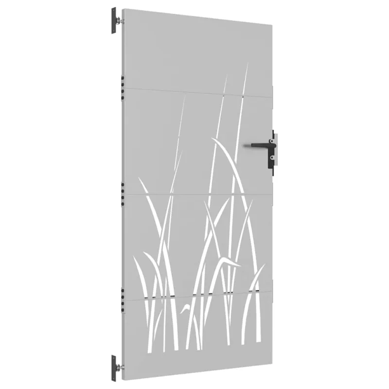 Sodo vartai, 85x175 cm, Corten plienas, žolės raštas