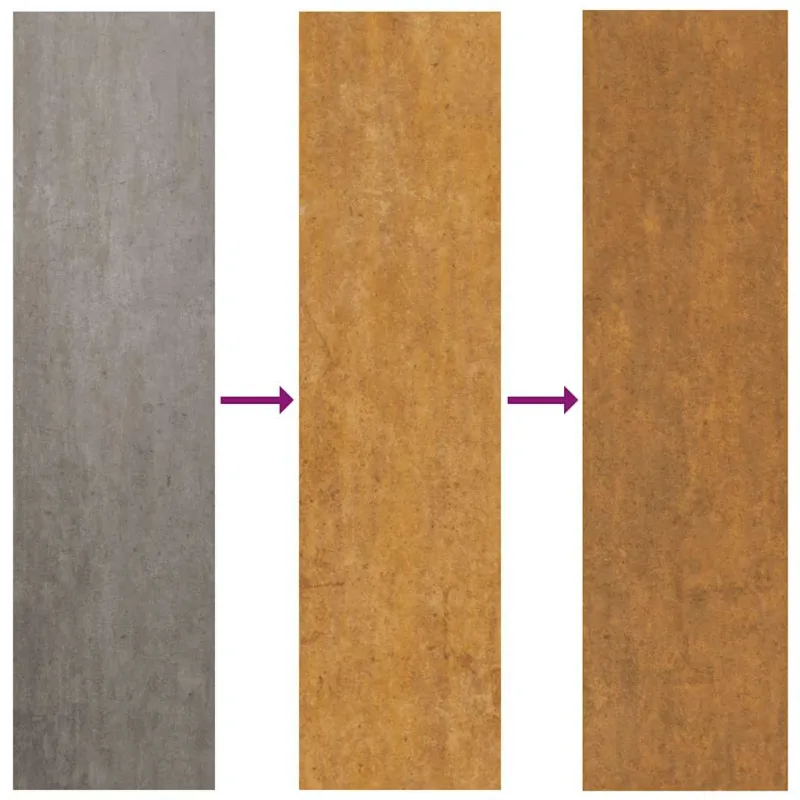 Sodo vartai, 100x150 cm, Corten plienas, bambuko dizainas