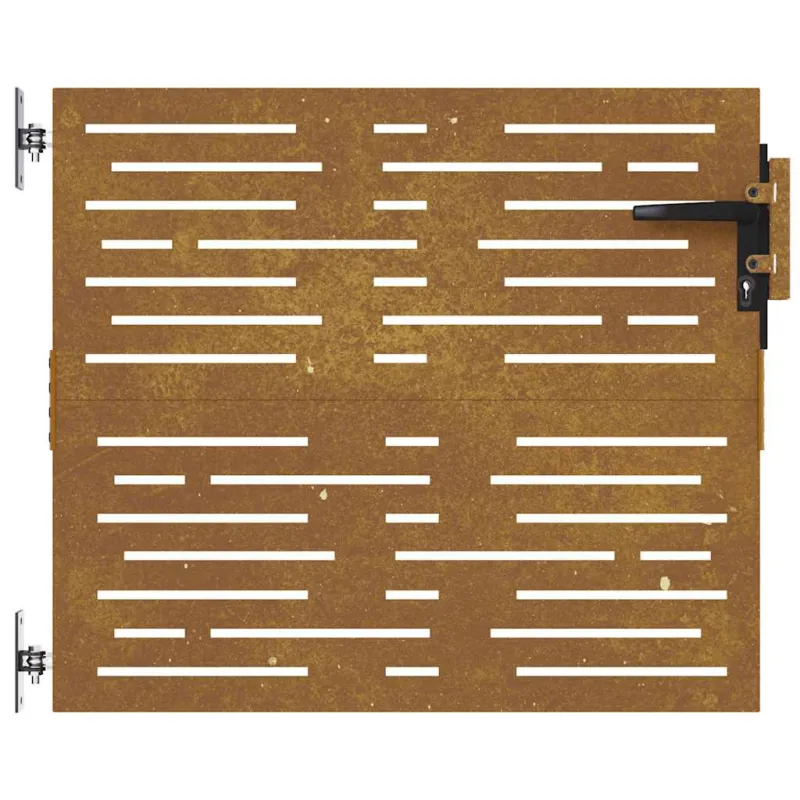 Sodo vartai, 85x100 cm, Corten plienas, kvadratinis dizainas