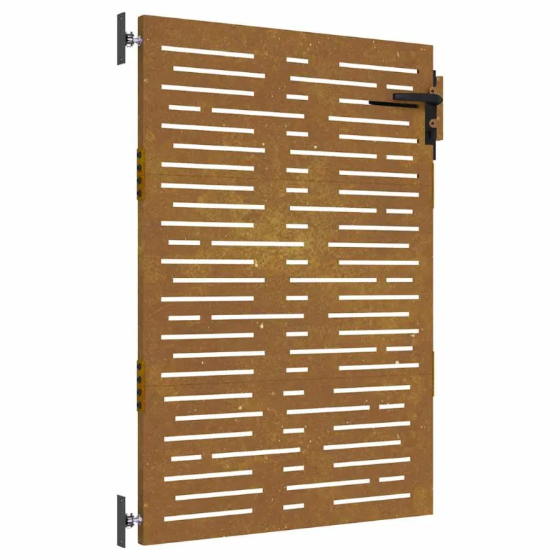 Sodo vartai, 85x125 cm, Corten plienas, kvadratinis dizainas