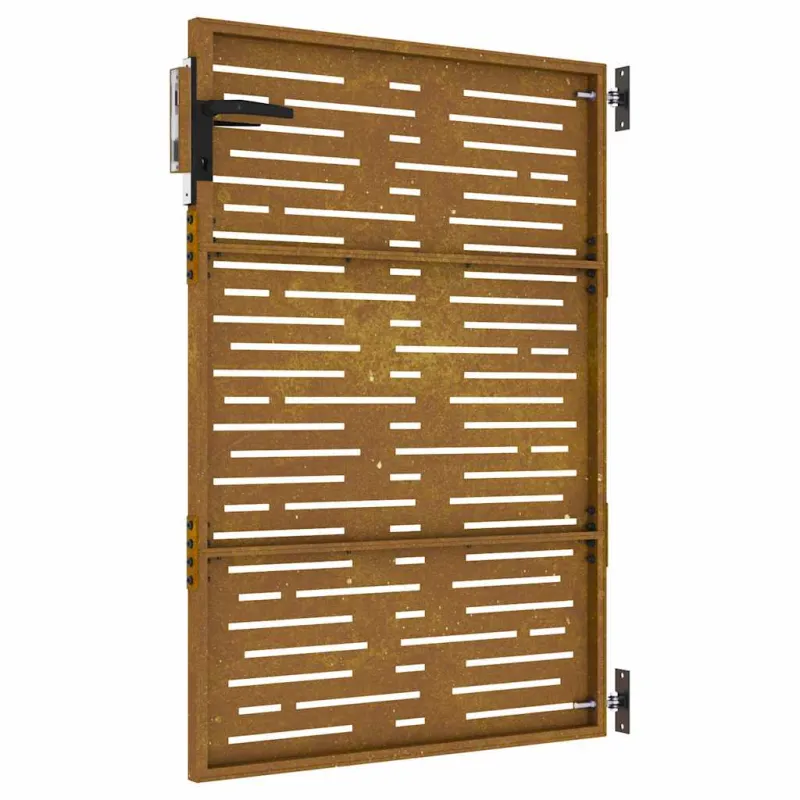 Sodo vartai, 85x125 cm, Corten plienas, kvadratinis dizainas