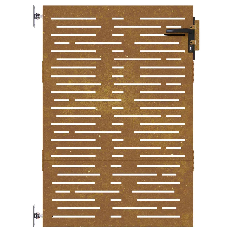 Sodo vartai, 85x150 cm, Corten plienas, kvadratinis dizainas