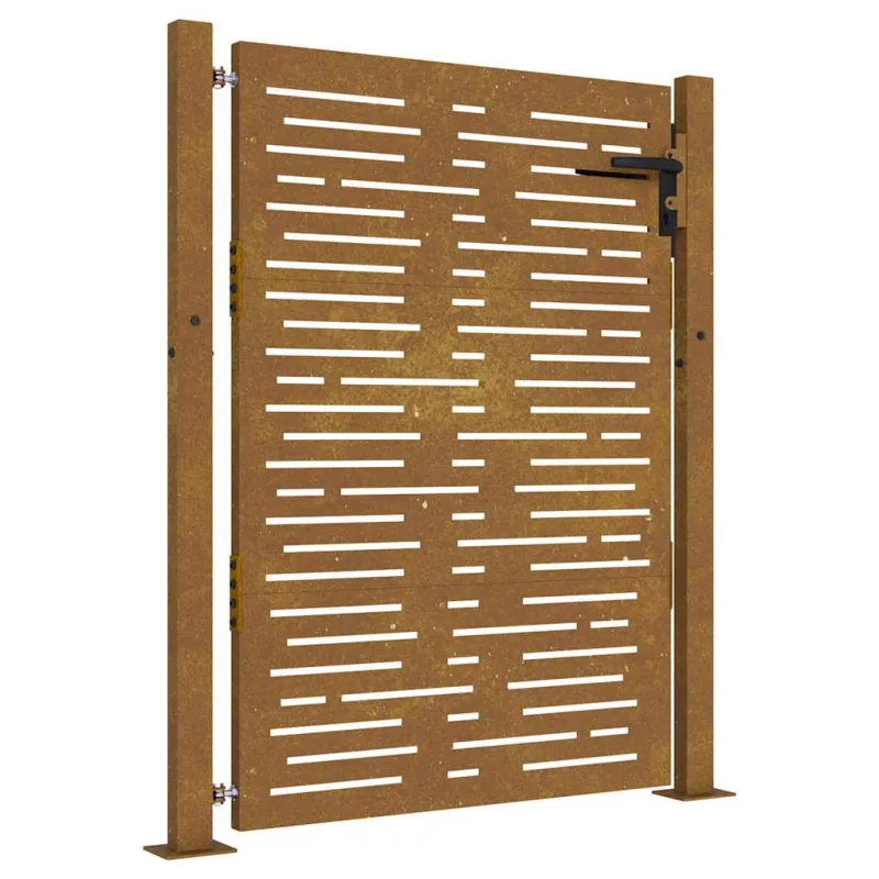 Sodo vartai, 100x150 cm, Corten plienas, kvadratinis dizainas