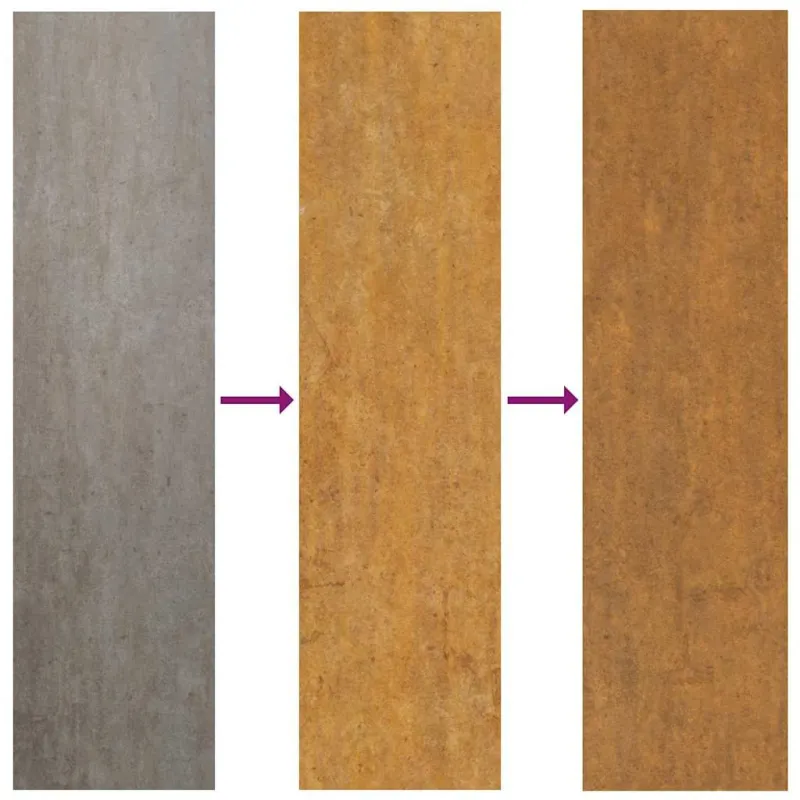 Sodo vartai, 100x150 cm, Corten plienas, kvadratinis dizainas