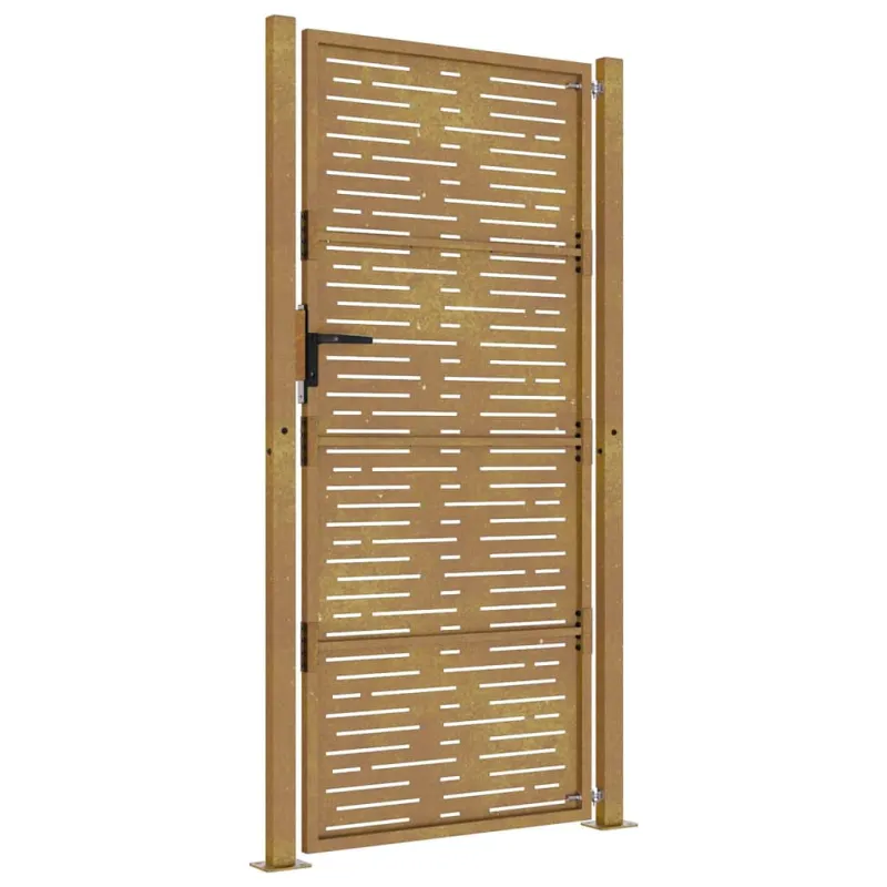 Sodo vartai, 100x175 cm, Corten plienas, kvadratinis dizainas