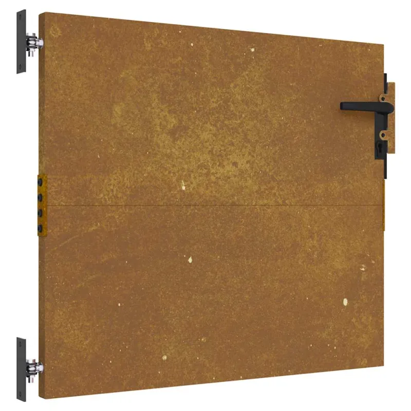 Sodo vartai, 85x125 cm, Corten plienas, kvadratinis dizainas