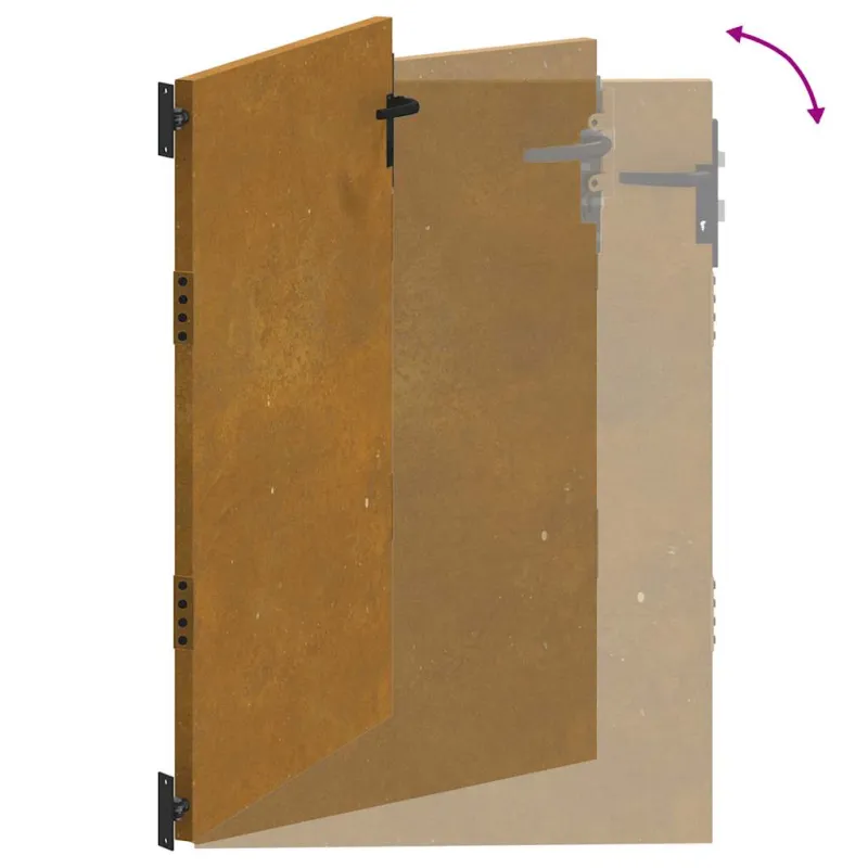 Sodo vartai, 85x125 cm, Corten plienas