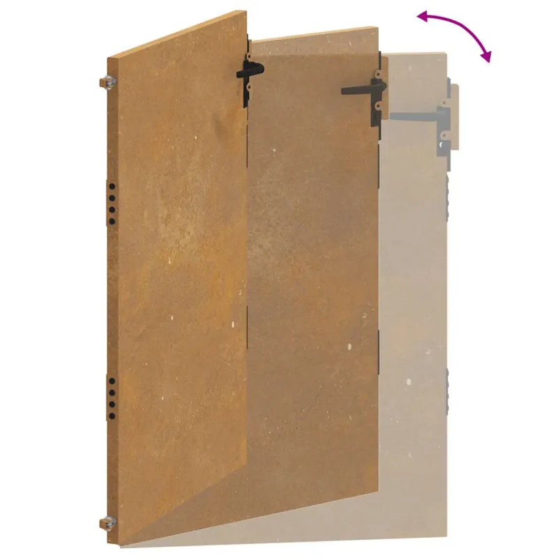 Sodo vartai, 100x125 cm, Corten plienas