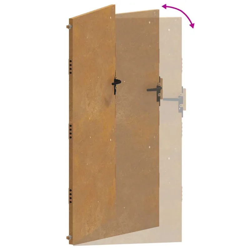 Sodo vartai, 100x175 cm, Corten plienas