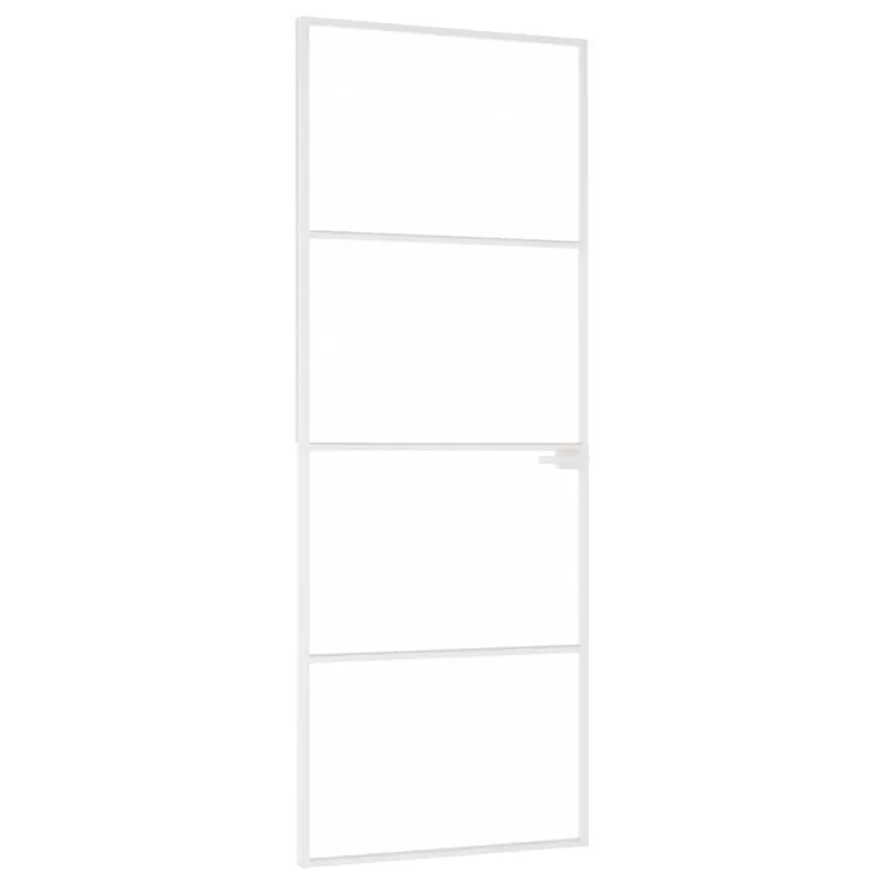 Vidaus durys, baltos, 76x201,5cm, grūdintas stiklas/aliuminis