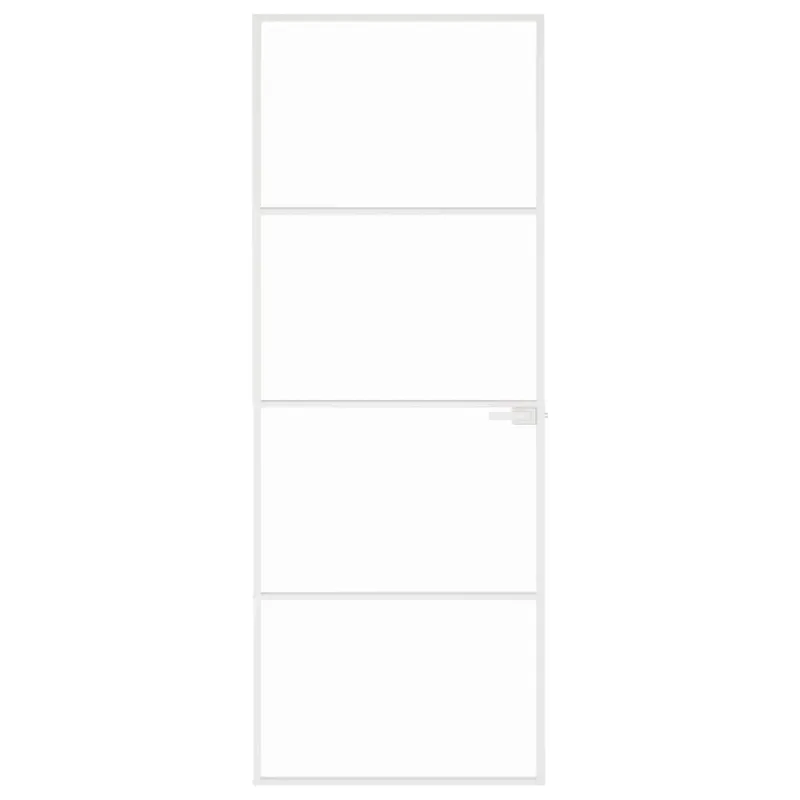 Vidaus durys, baltos, 76x201,5cm, grūdintas stiklas/aliuminis