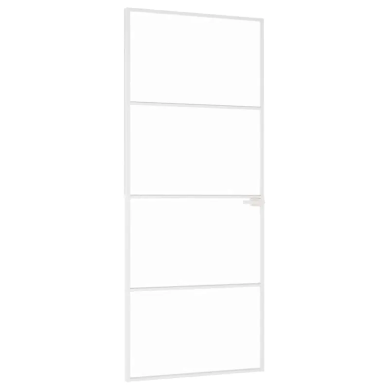 Vidaus durys, baltos, 83x201,5cm, grūdintas stiklas/aliuminis