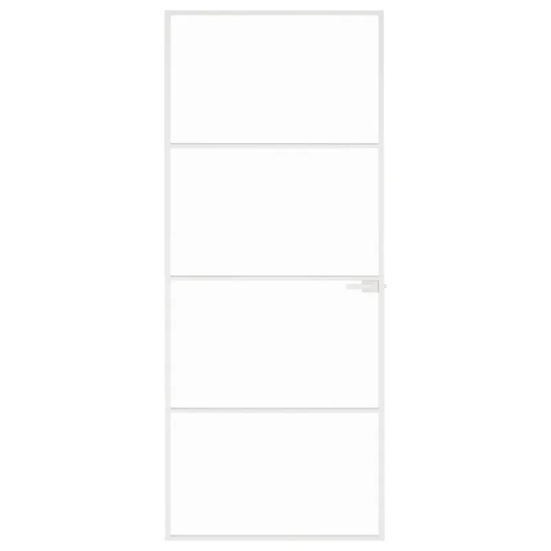 Vidaus durys, baltos, 83x201,5cm, grūdintas stiklas/aliuminis