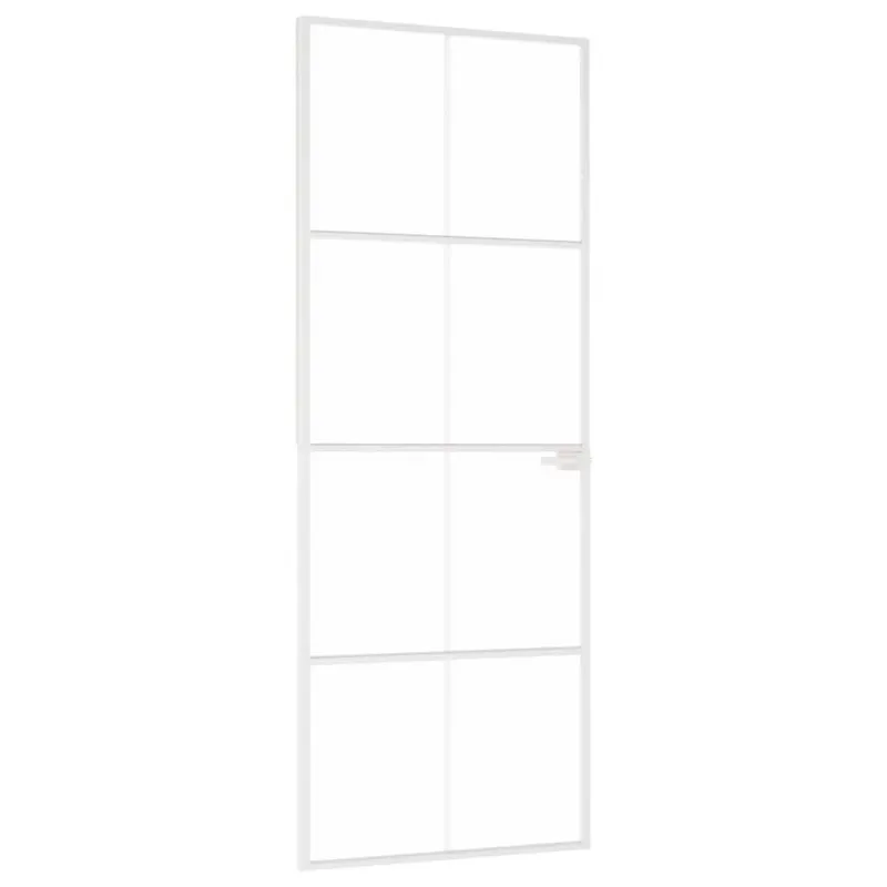Vidaus durys, baltos, 76x201,5cm, grūdintas stiklas/aliuminis