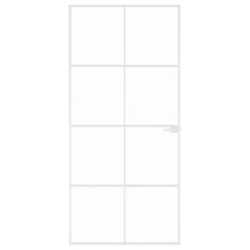 Vidaus durys, baltos, 93x201,5cm, grūdintas stiklas/aliuminis