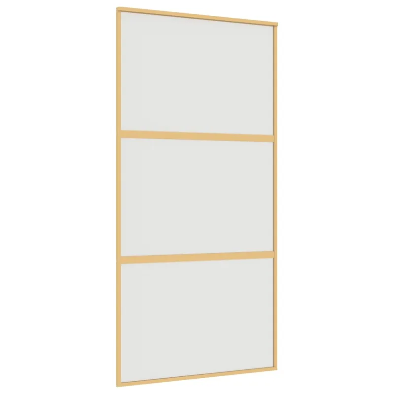 Stumdomos durys, auksinės, 102,5x205cm, ESG stiklas/aliuminis