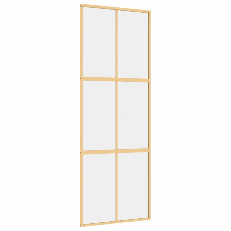 Stumdomos durys, auksinės, 76x205cm, ESG stiklas ir aliuminis