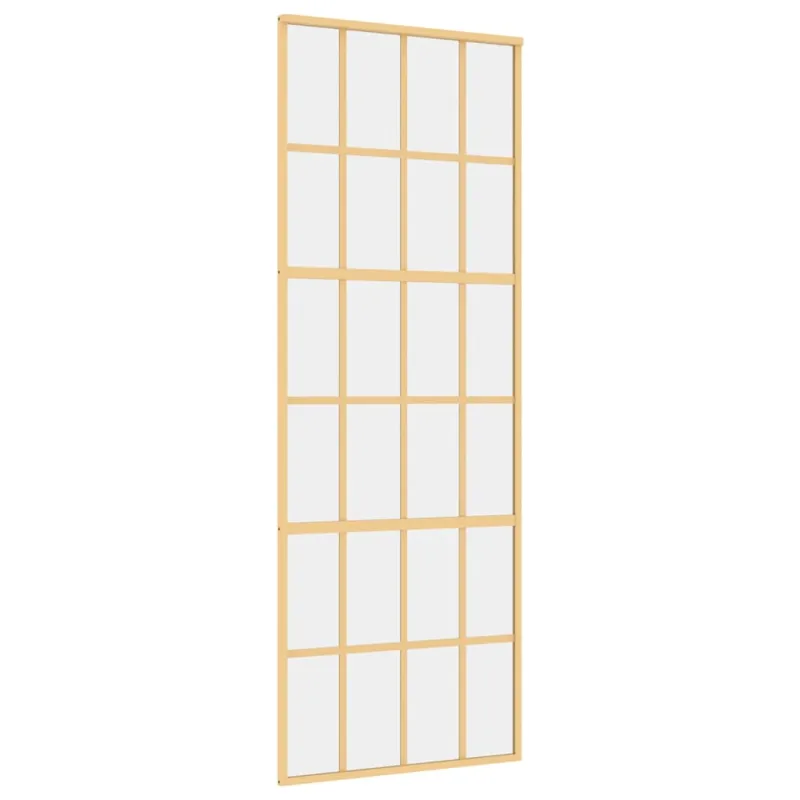 Stumdomos durys, auksinės, 76x205cm, ESG stiklas ir aliuminis