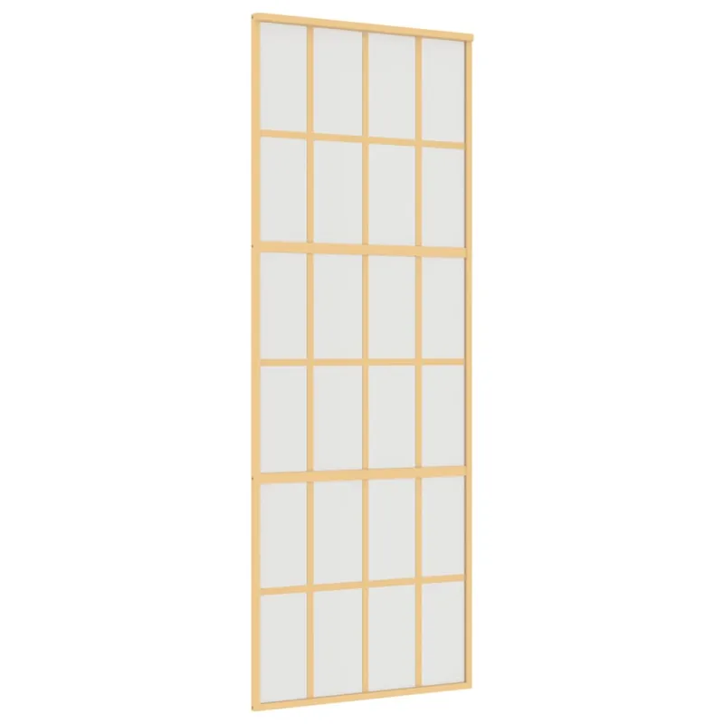 Stumdomos durys, auksinės, 76x205cm, ESG stiklas ir aliuminis