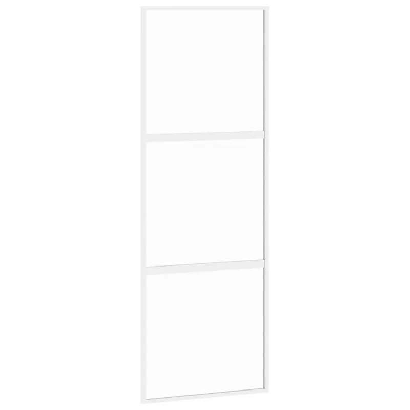 Stumdomos durys, baltos, 76x205cm, grūdintas stiklas/aliuminis