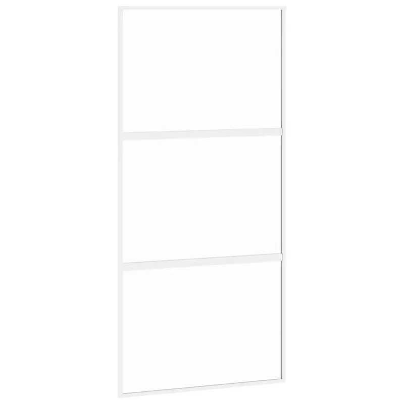 Stumdomos durys, baltos, 102,5x205cm, stiklas ir aliuminis