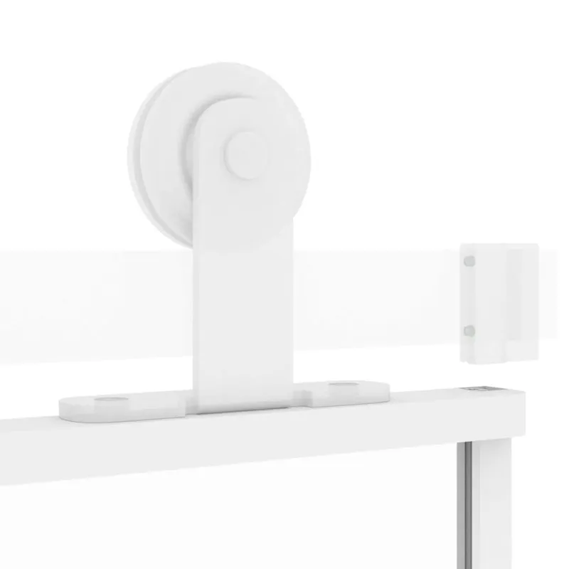 Stumdomos durys, baltos, 102,5x205cm, stiklas ir aliuminis