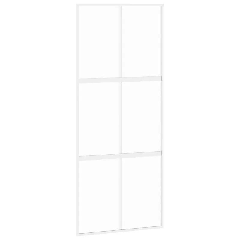 Stumdomos durys, baltos, 90x205cm, grūdintas stiklas/aliuminis