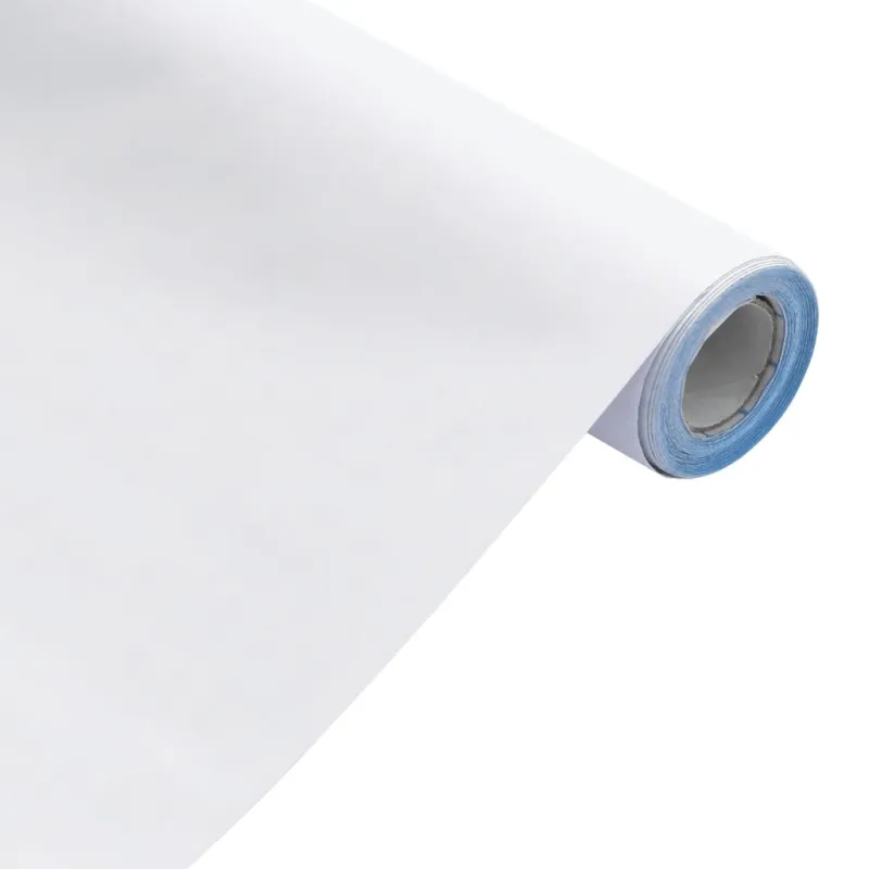 Baldų lipdukas, lipnus, matinės baltos spalvos, 90x500 cm, PVC