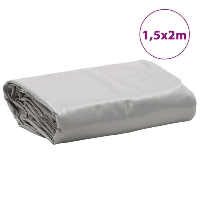 Tentas, pilkos spalvos, 1,5x2m, 650g/m²