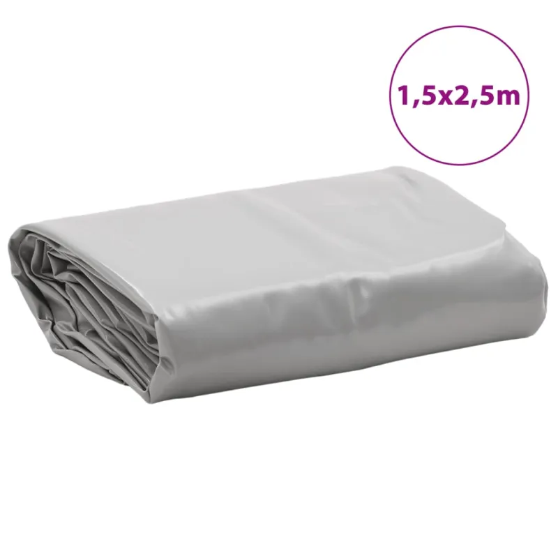 Tentas, pilkos spalvos, 1,5x2,5m, 650g/m²