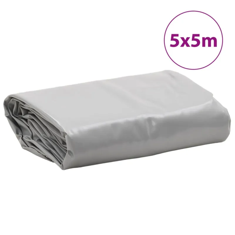 Tentas, pilkos spalvos, 5x5m, 650g/m²