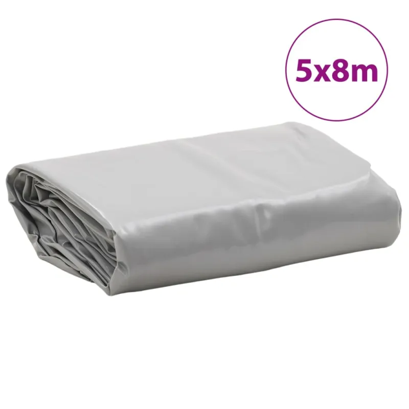 Tentas, pilkos spalvos, 5x8m, 650g/m²