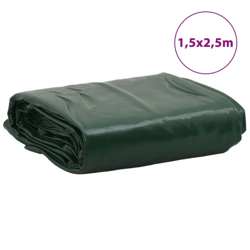 Tentas, žalios spalvos, 1,5x2,5m, 650g/m²